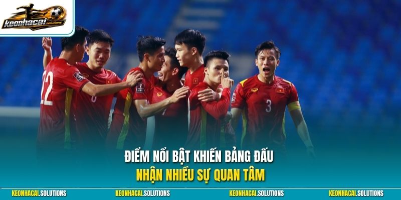 Điểm nổi bật khiến bảng đấu nhận nhiều sự quan tâm